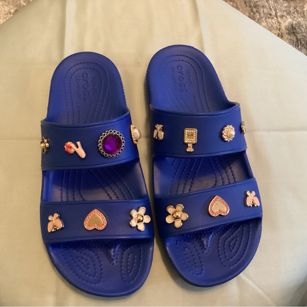 Womens CROCS royal blue size 10